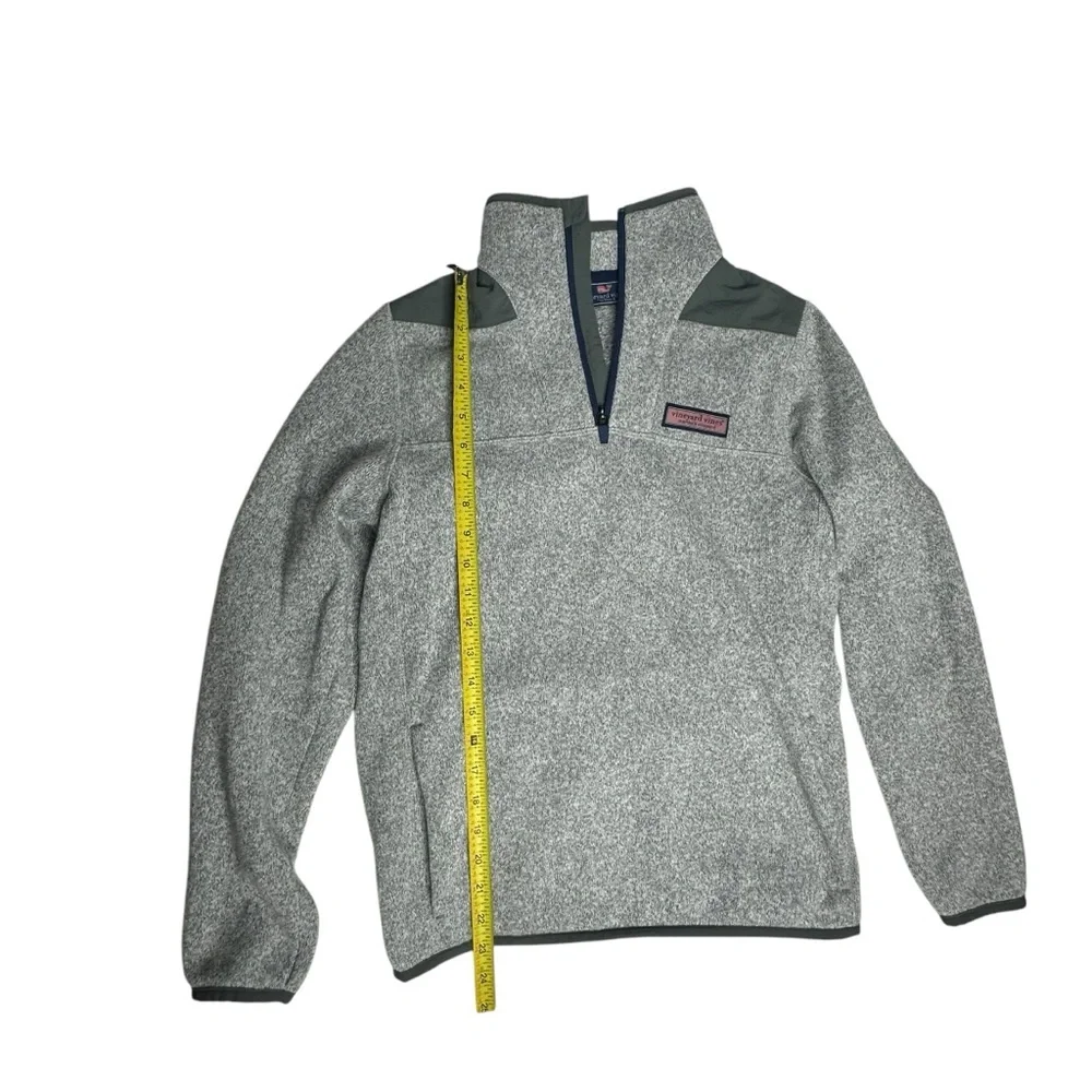 Boys Vineyard Vines 1/4 Zip Knit Sherpa Sweater Jacket L